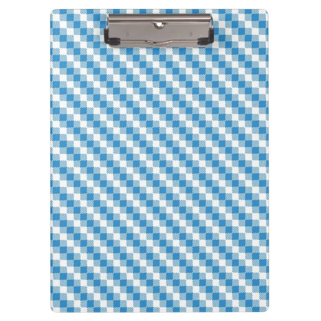 Blue-white squares background clipboard (Front)