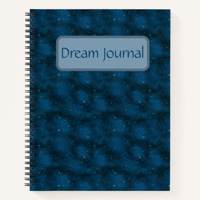Blue & White Starry Night Celestial Dream Journal (Front)