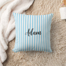 Blue White Stripe Script Name Personalised