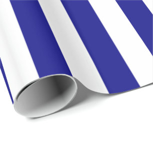 Blue White Stripe Wrapping Paper