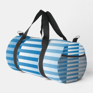Blue White Striped Pattern Small Duffle Bag