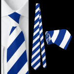 Blue White Striped Pattern          Tie<br><div class="desc">Blue White Striped Pattern neck tie.</div>