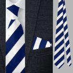 Blue White Striped Pattern          Tie<br><div class="desc">Blue White Striped Pattern neck tie.</div>