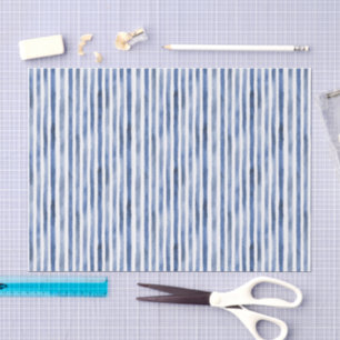 Blue White Stripes Birthday Tissue Paper