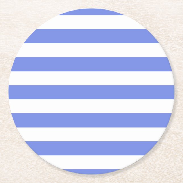 Blue/White stripes coaster set (Front)