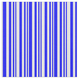 Blue & White Stripes/Lines Pattern Fabric