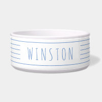 Blue White Stripes Modern Rustic Pet Cat Dog