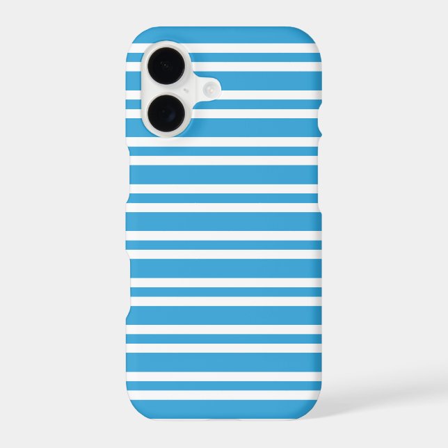 Blue White Stripes Pattern (Back)