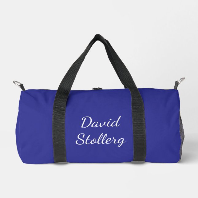Blue & White Stylish  Duffle Bag (Front)