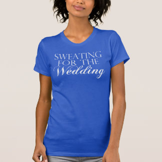 Blue & White Sweating For The Wedding. Singlet