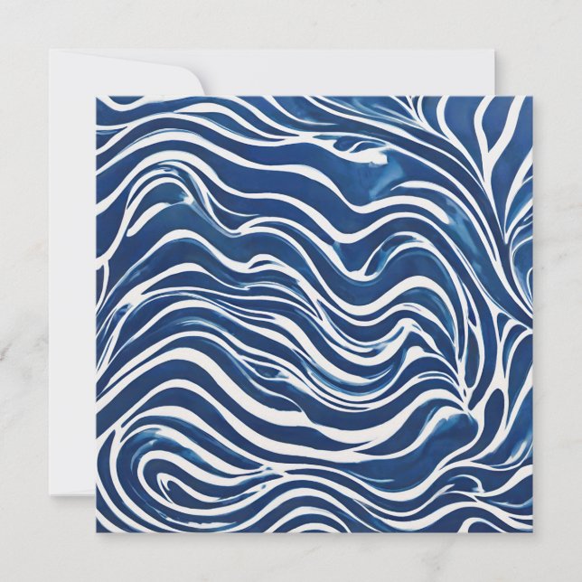 Blue White Swirl Pattern 06 (Front)
