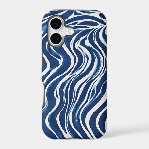 Blue White Swirl Pattern 06