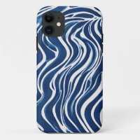 Blue White Swirl Pattern 06