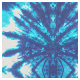 Blue & White Tie-Dye Fabric