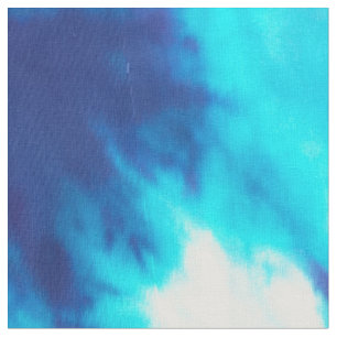 Blue & White Tie-Dye Fabric