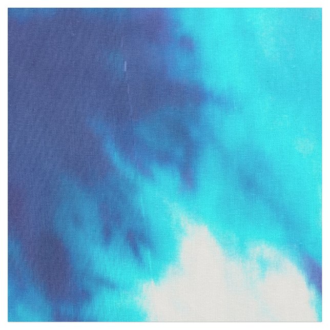 Blue & White Tie-Dye Fabric (Close Up)