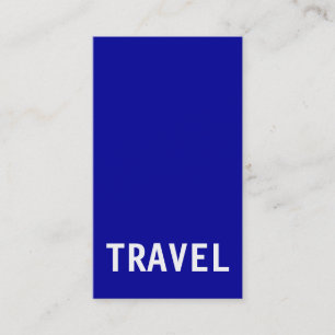 Blue White Travel Agent Business Card