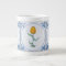 Blue White Tulip Faux Tile Coffee Mug