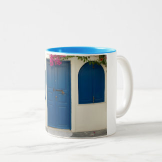 BLUE - WHITE Two-Tone COFFEE MUG