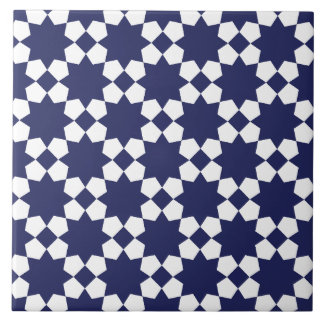 Blue &white vector seamless pattern ceramic tile