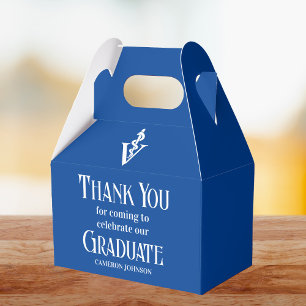 Blue White Veterinary School Graduation Party Favour Box