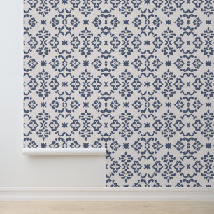 Blue & White Victorian Elegance Wallpaper