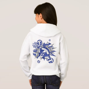 blue white volleyballs stars with girls name