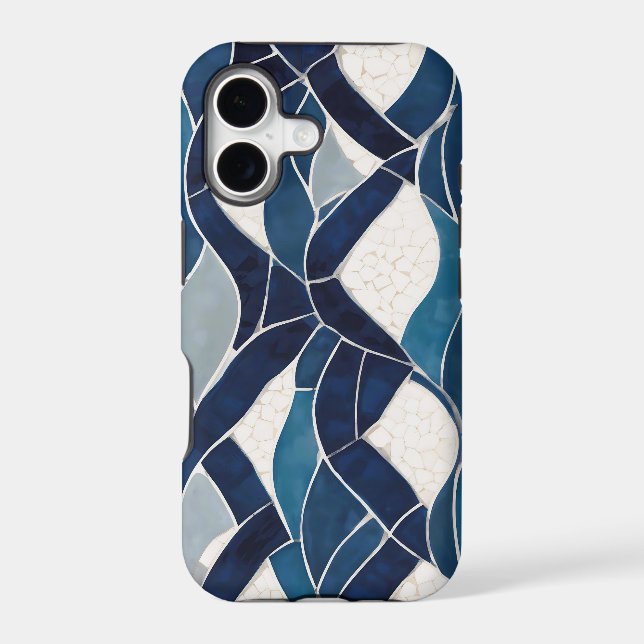 Blue White Wave Pattern 01 (Back)