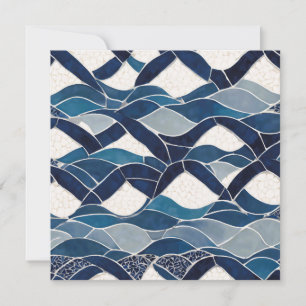 Blue White Wave Pattern 01