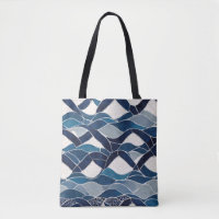 Blue White Wave Pattern 01