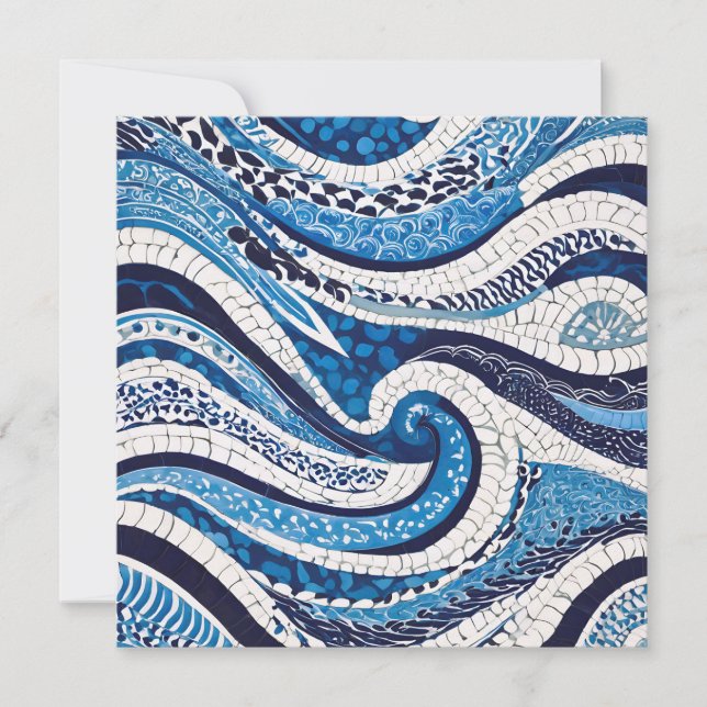 Blue White Wave Pattern 05 (Front)