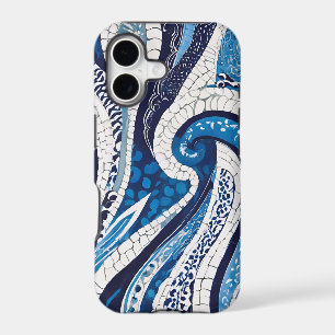 Blue White Wave Pattern 05