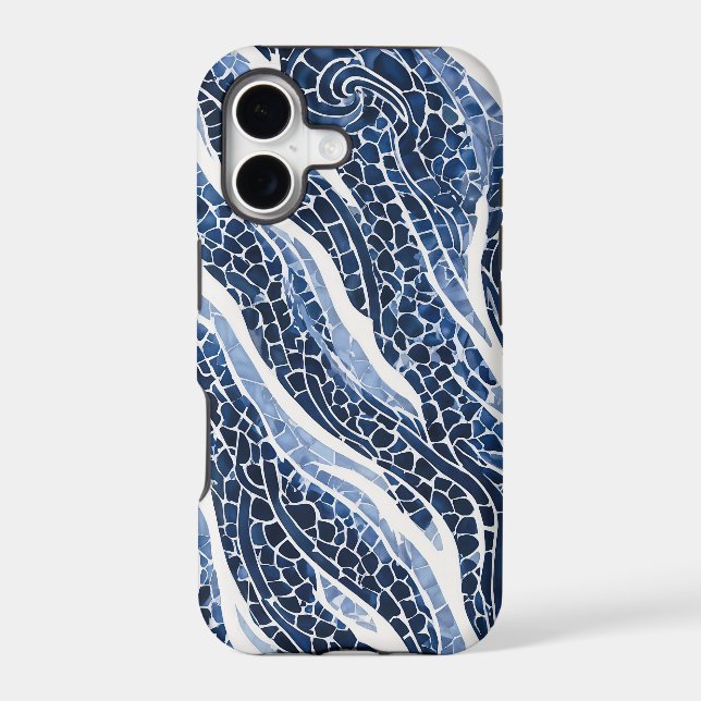 Blue White Wave Pattern 15 (Back)