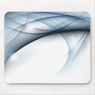 Blue-White Waves Mousepad