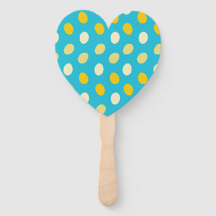 Blue White Yellow Colorful Eggs Bird Nests Nature Hand Fan