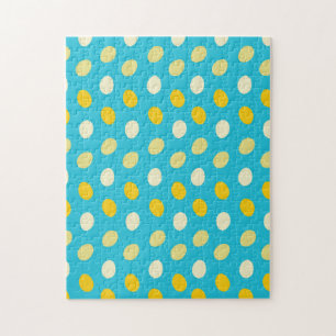 Blue White Yellow Colourful Eggs Bird Nests Nature Jigsaw Puzzle