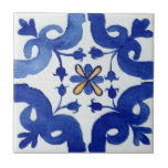 Blue White Yellow Floral Mediterranean Watercolor Ceramic Tile<br><div class="desc">Introducing Blue, White & Yellow Floral Mediterranean Watercolor Ceramic Tile for a truly remarkable and artful design statement in your kitchen! With its bold hues of blue and yellow patterning in a watercolor effect, these unique tiles create an exotic yet timeless look that is sure to be a stunning conversation...</div>