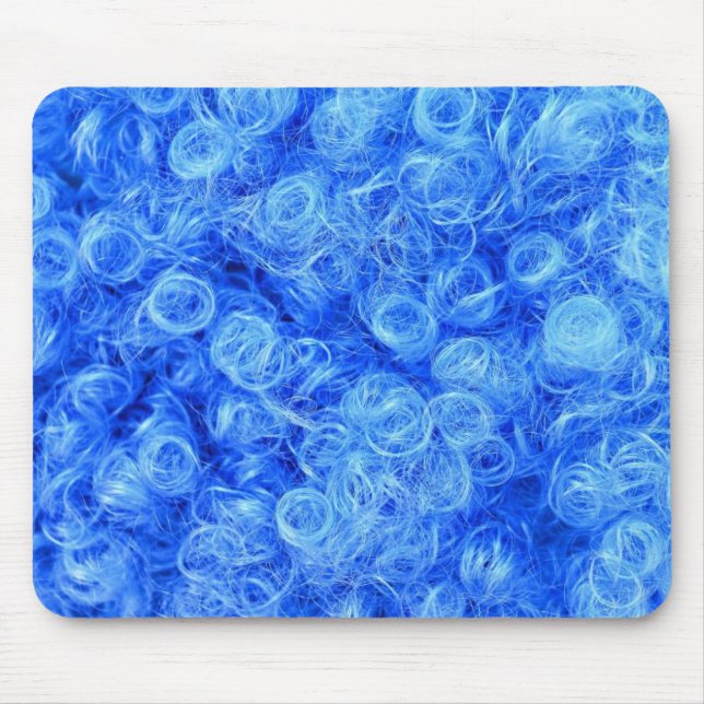 blue wig for carnival mouse pad (Front)
