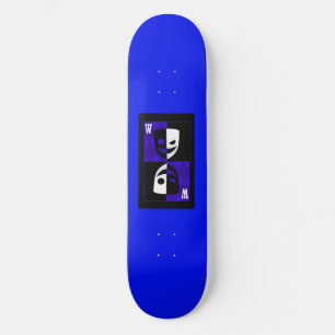 Blue Wilcard Faces Skateboard Deck