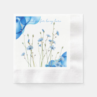 Blue Wild Flower Napkin