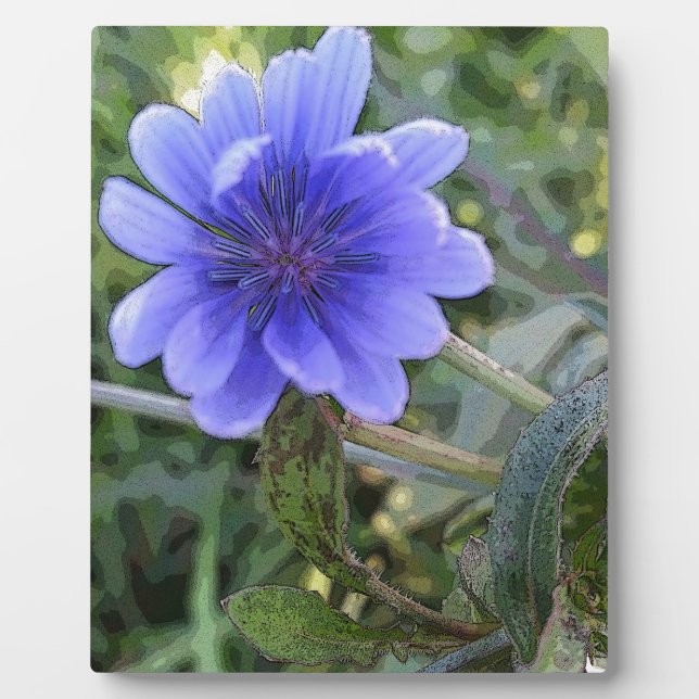 Blue wild flower plaque (Front)