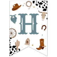 Blue Wild West Rodeo Boy Happy Birthday