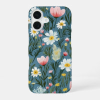Blue Wildflower Meadow Cottagecore Floral Pattern