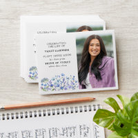 Blue Wildflower Memorial Seed Packet