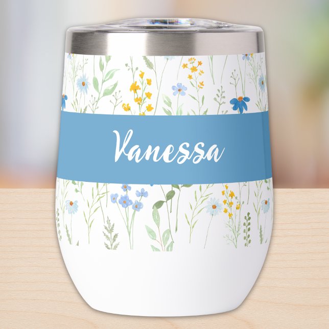 Blue Wildflower Monogram Name (Creator Uploaded)