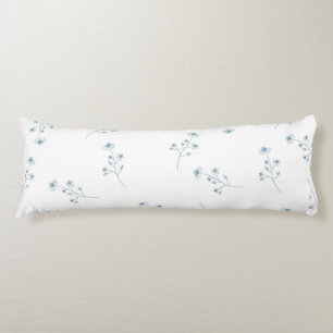 Blue Wildflower Pattern Body Cushion