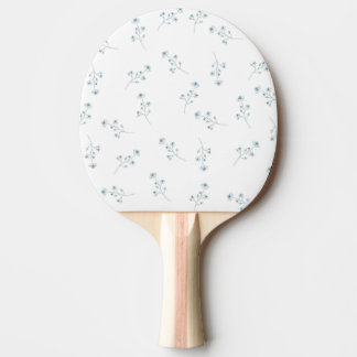 Blue Wildflower Pattern Ping Pong Paddle