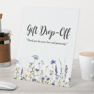Blue Wildflower Regency Bridal Collection Pedestal Sign
