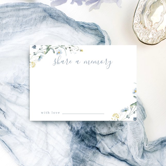 Blue Wildflower Rustic Boho share a memory card (Blue Wildflower Rustic Boho share a memory card)