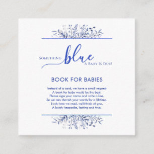 Blue Wildflower Something Blue Books for Baby Enclosure Card
